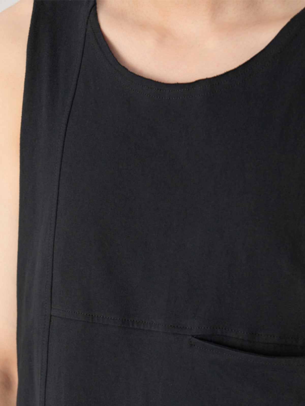 Pure cotton knitted modular split casual micro-loose vest