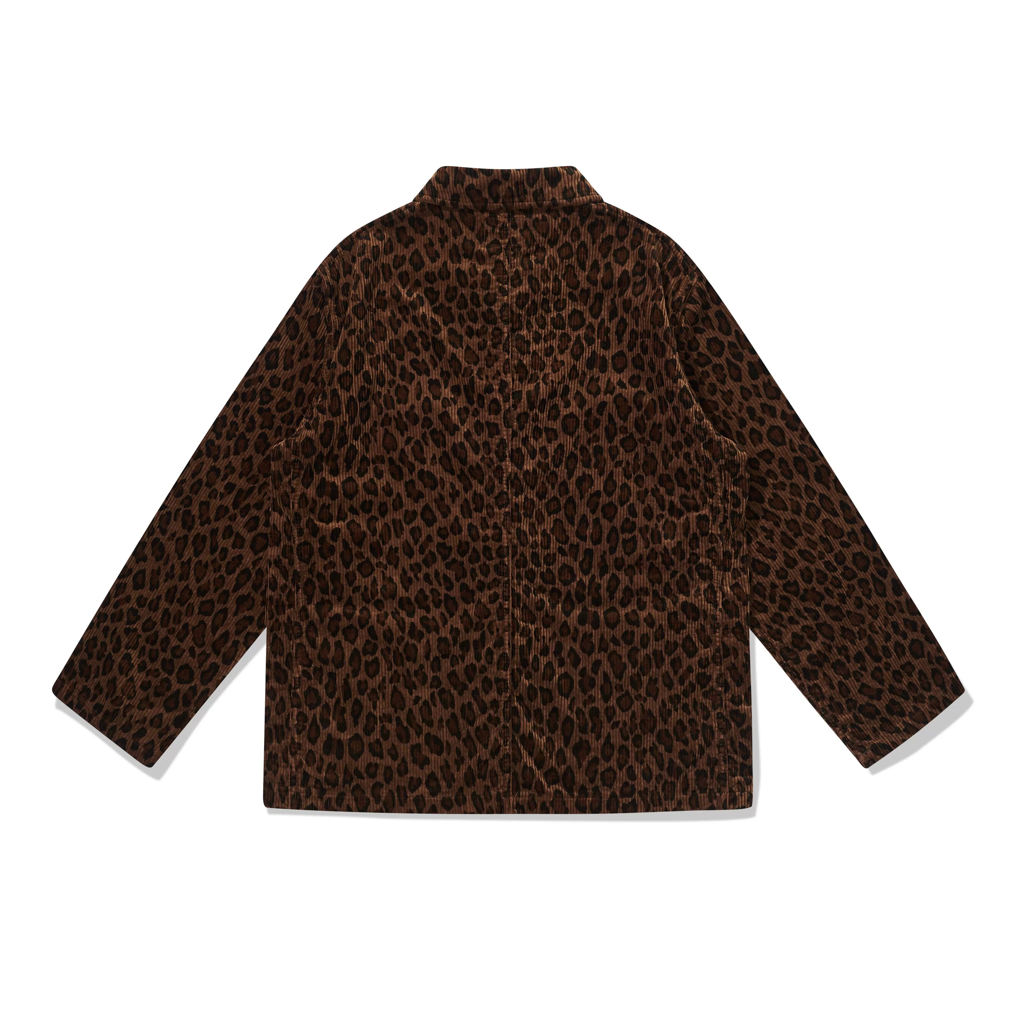 24AW JELADO Japanese vintage corduroy leopard print cotton men's and women's loose long-sleeved jackets