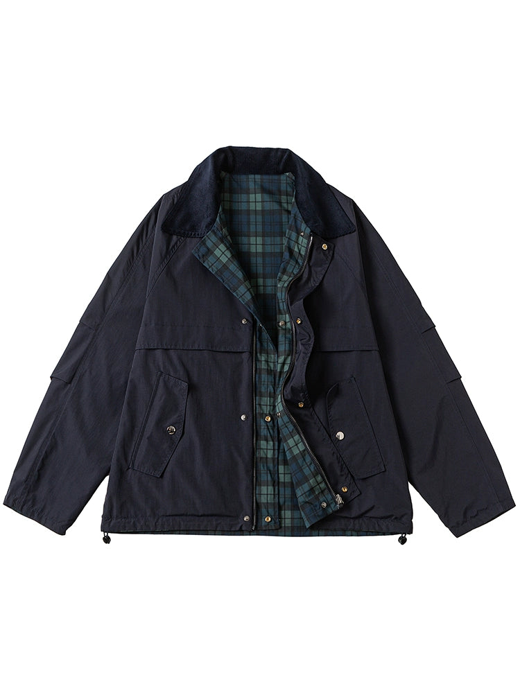 Vintage Japanese Plaid Patchwork Overalls – Loose Casual Unisex