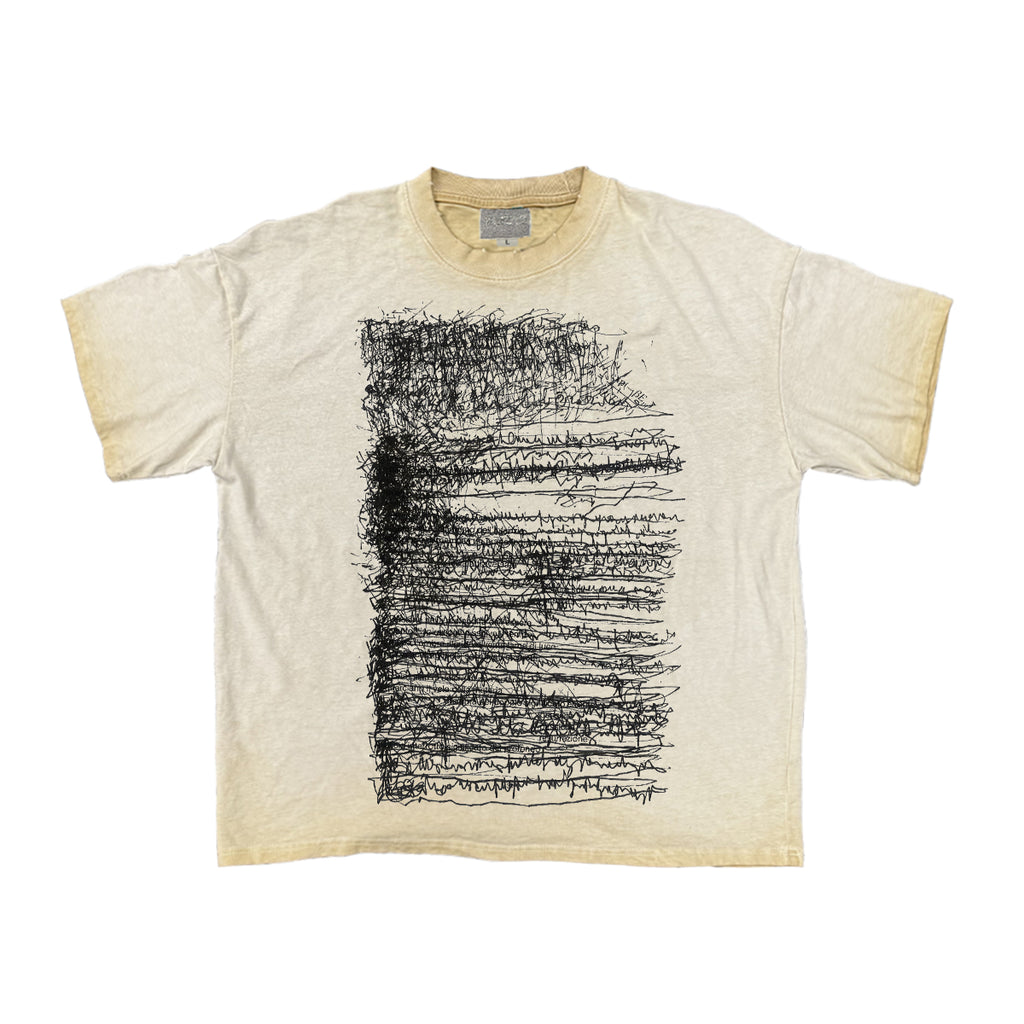 Tattoo Distressed Gradient Wash Short Sleeve Ripped Decadent Dark Dark T-shirt