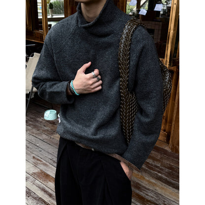 560G Turtleneck Drop Shoulder Sweater – Warm Loose Unisex