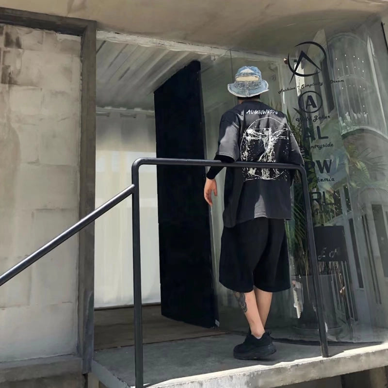 Old man and sea erosion fisherman hat denim retro sun hat complex denim fringe embroidery craft