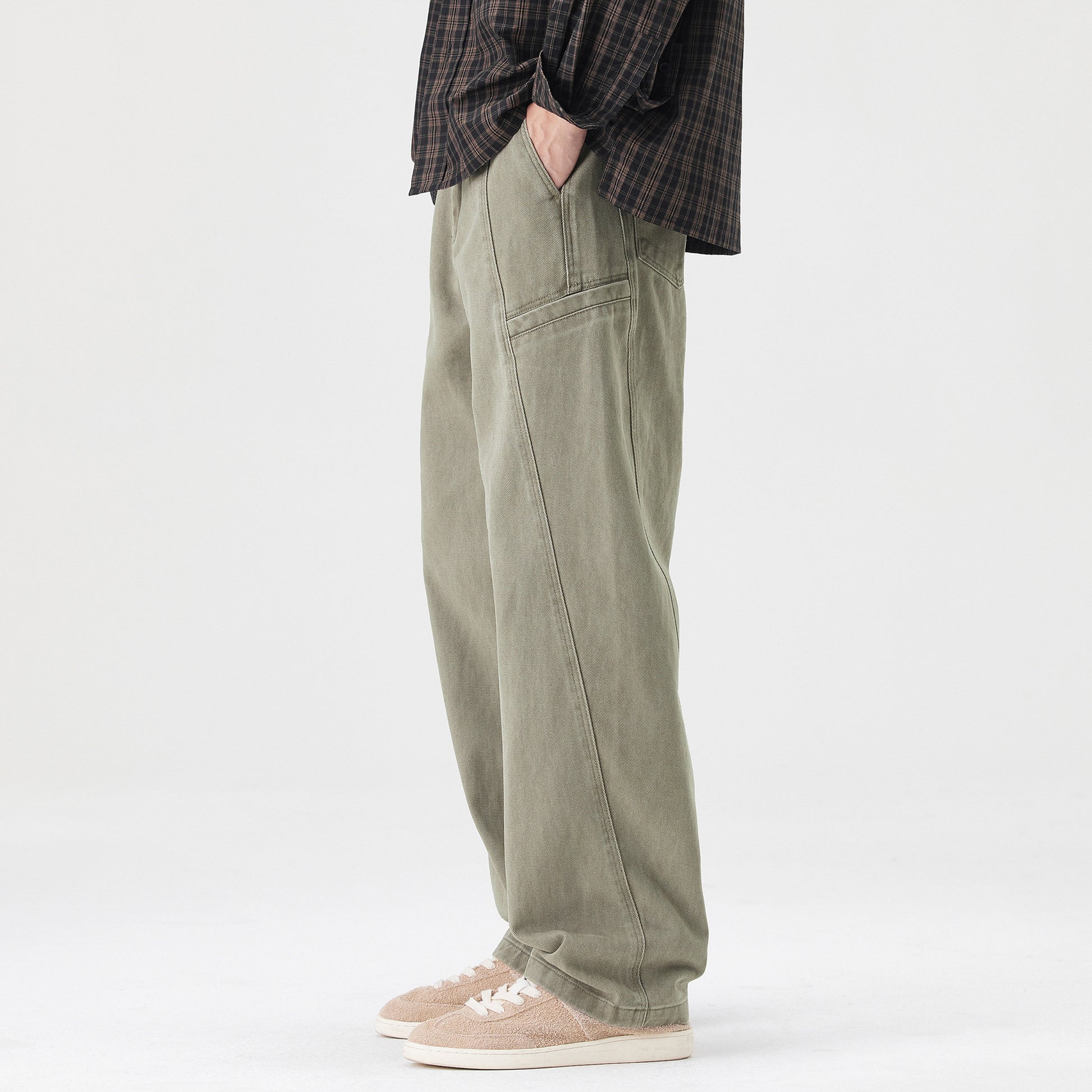 Spring New Cotton Japanese Ami Clicker Straight Cargo Pants Men's Trendy Wide-Leg Slacks | Japanese vintage | yamalin clothes | Yamalinclothes
