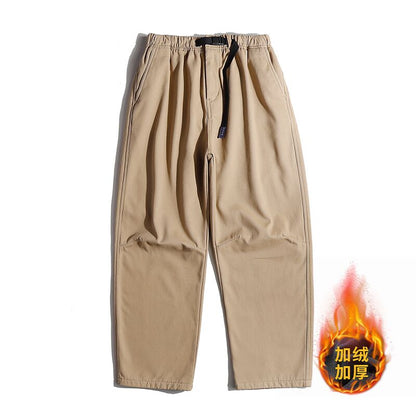 Paratrooper Cargo Pants – Loose Straight Drawstring Casual Trousers Men