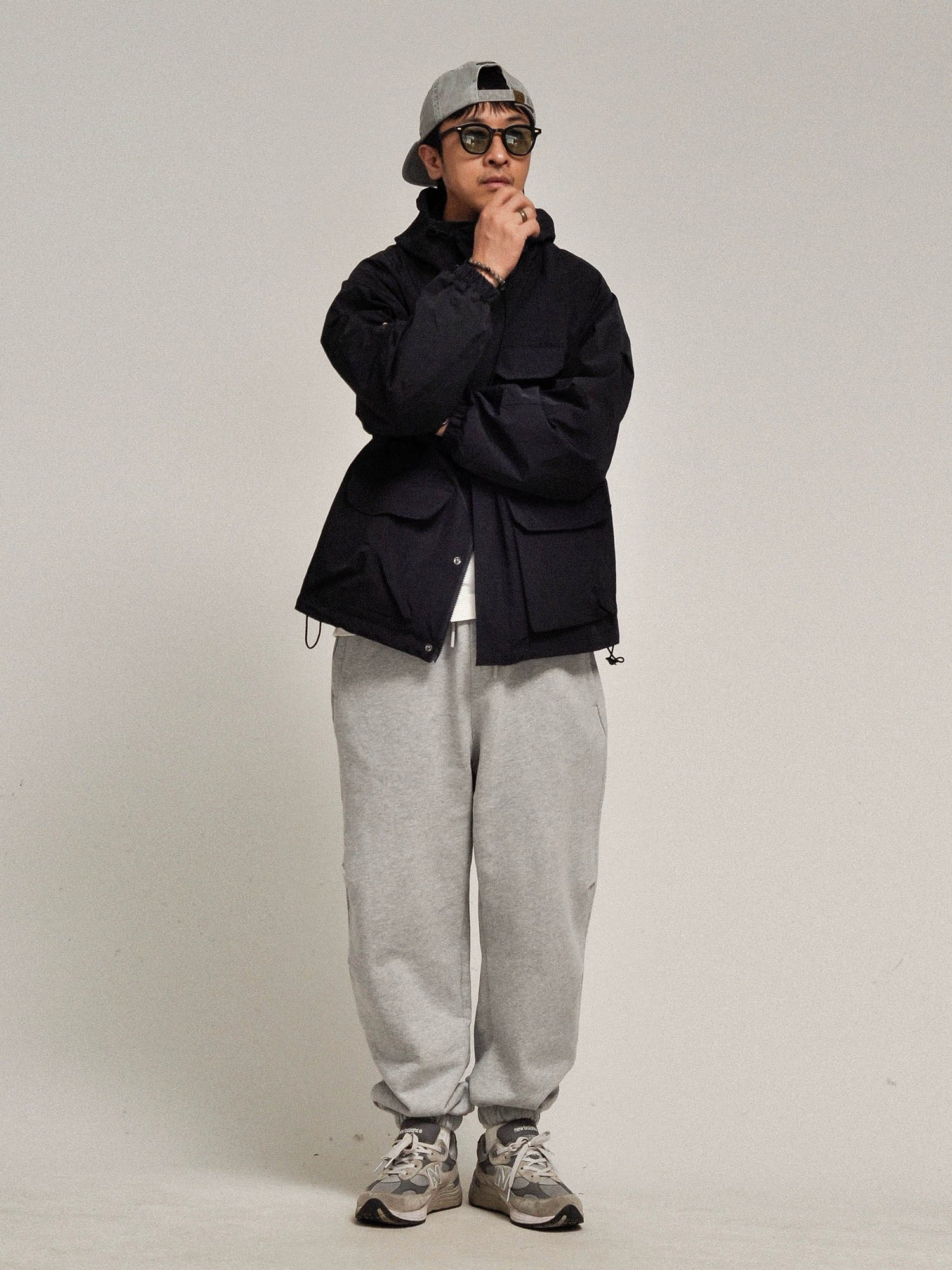 Mountain system! Camping control! Japanese autumn and winter outdoor function multi-pocket loose hooded waterproof men's jacket jacket tide