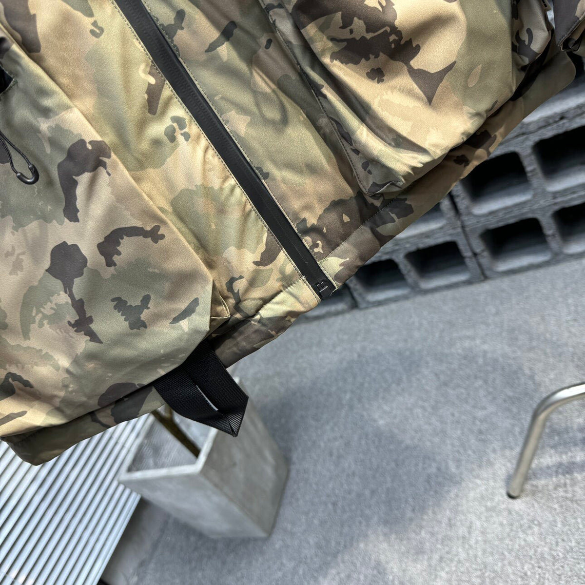 Camouflage Patchwork Hooded Down Jacket – White Duck Down Warm Loose Unisex – | japanese streetwear | vintage workwear | unisex | Yamalinclothes