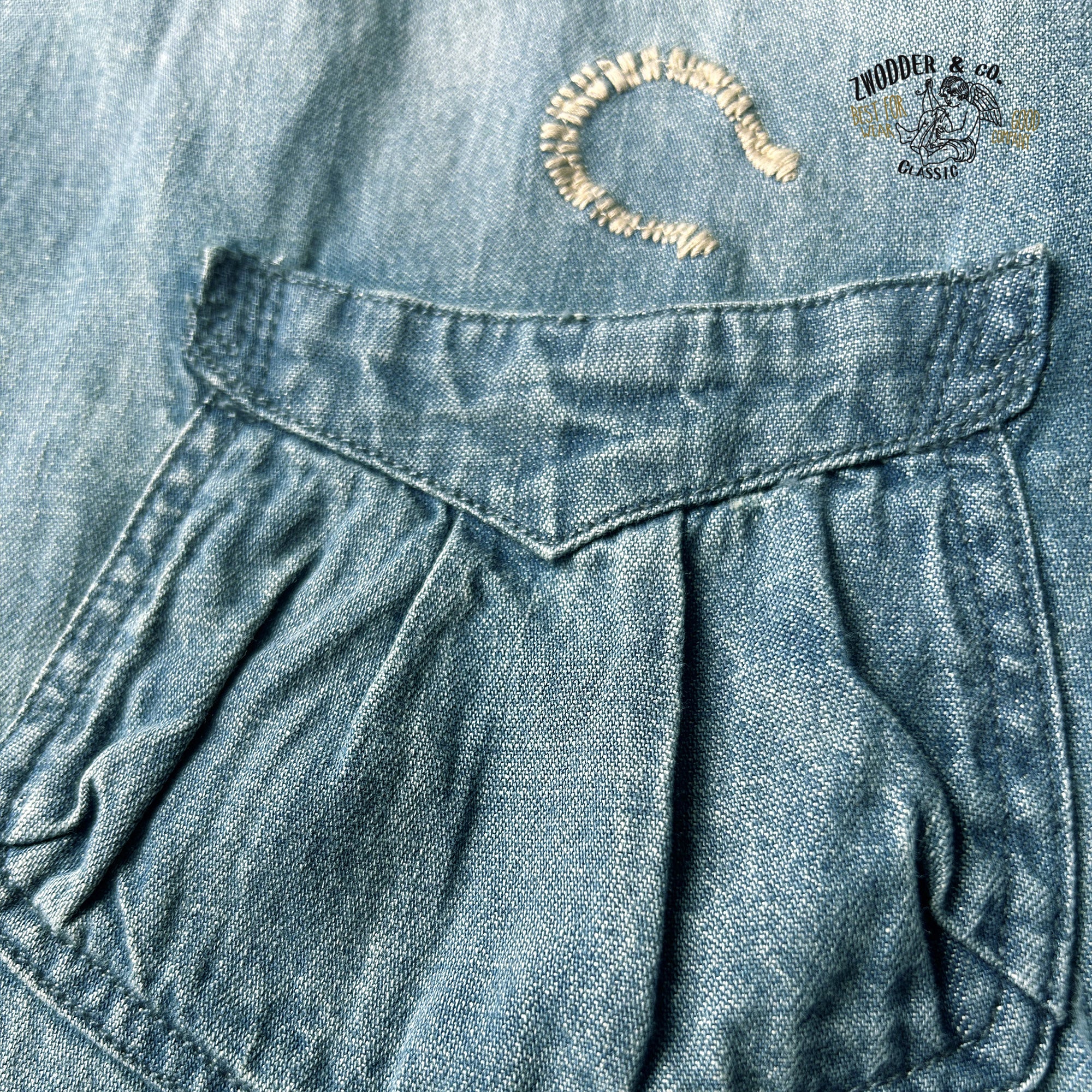 Western embroidered Cuban collar short-sleeved shirt summer retro American horseshoe old AMI khaki