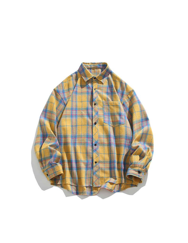 Spring and Autumn Casual Lapel Shirt Fashion Port Style