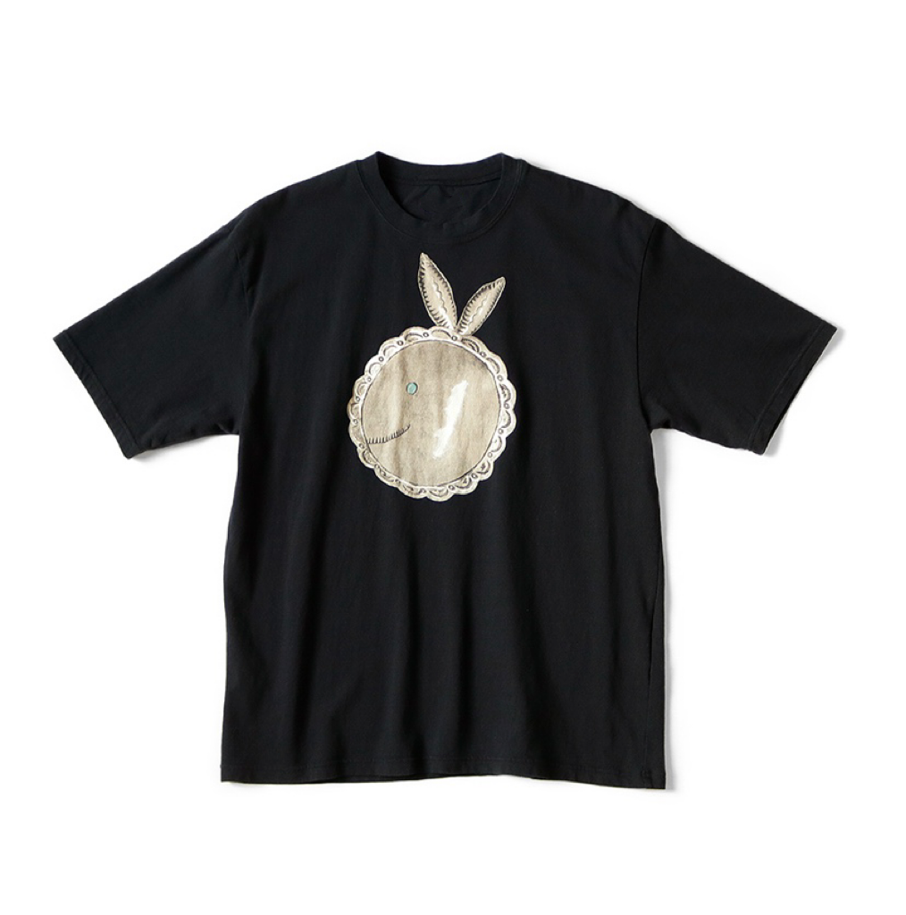 Japanese vintage rabbit print short-sleeved T-shirt for men and women
