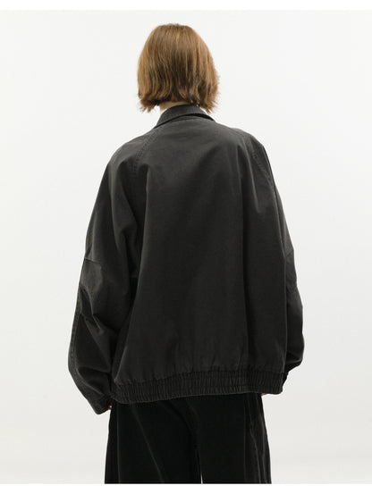 Vintage Bahn-Style Cargo Jacket – Worn Harrington Design (Unisex)