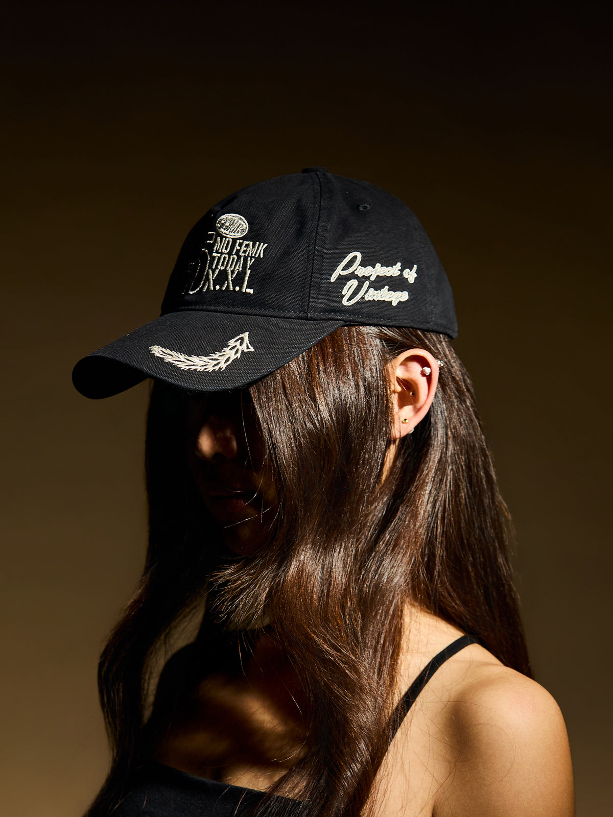 American Vintage Contrast Embroidered Baseball Cap – Washed Unisex – cap | japanese streetwear | vintage workwear | unisex | Yamalinclothes