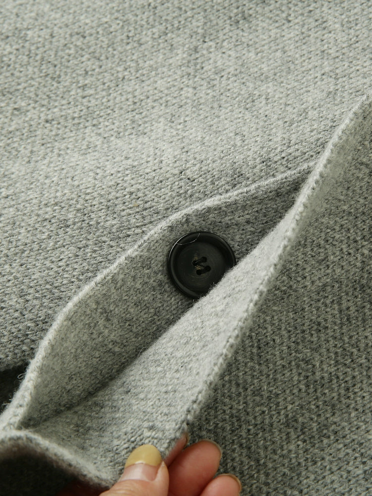 Blockbuster cow goods! 100 wool trench coats! Italy order men's autumn/winter midi knitted sweater jacket