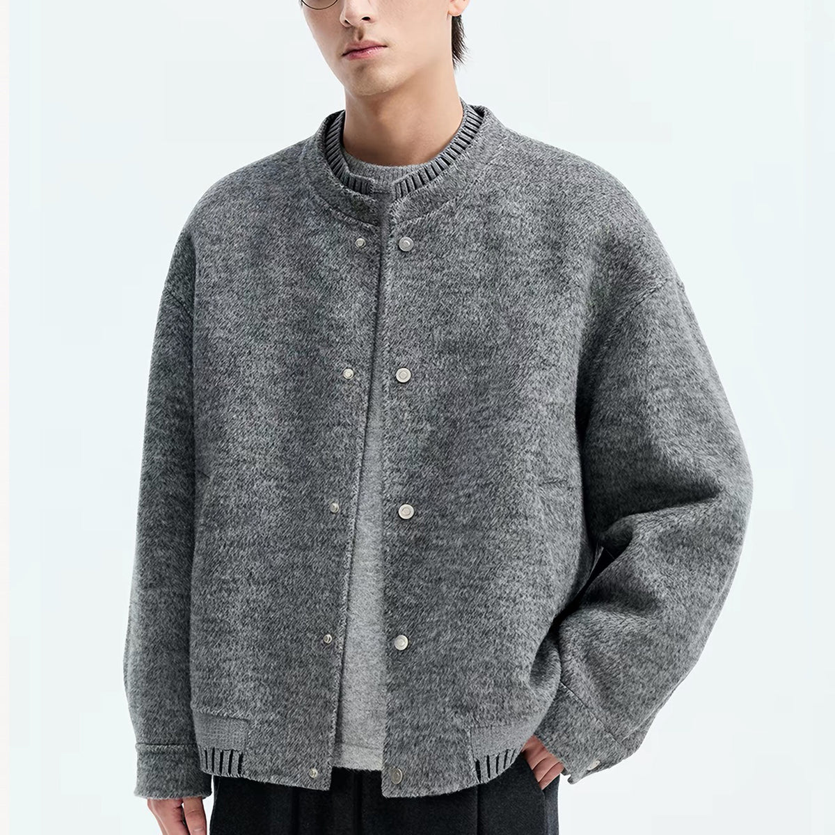 100% Wool Double-Faced Wool Jacket – Japanese Loose Unisex – Coats Jackets | japanese streetwear | vintage workwear | unisex | Yamalinclothes