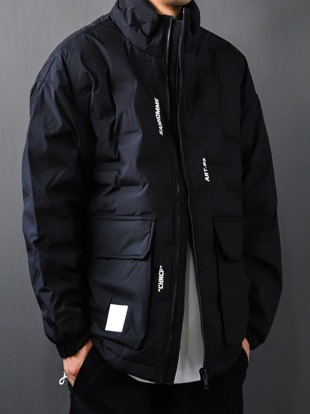 90 white duck down down jacket men's retro plus size light winter men's lightweight trendy couple stand-up collar jacket