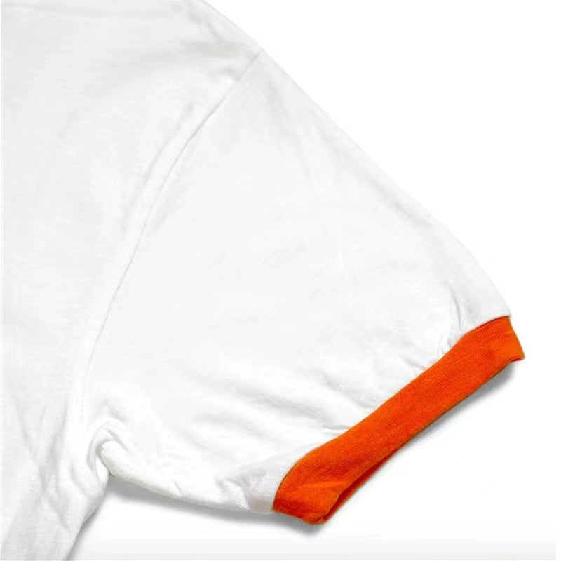 Japanese casual Tianzhu cotton stump smiley pattern round neck short-sleeved T-shirt