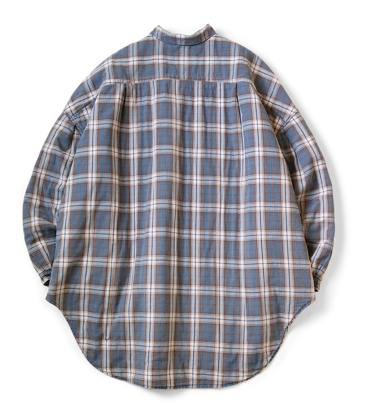 Thick cotton coat Japanese style casual warm plaid mid-length coat