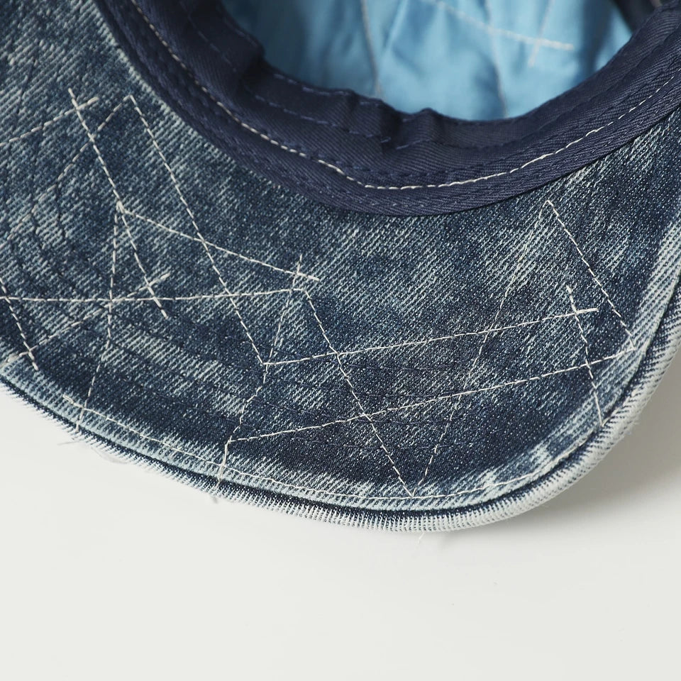 Niche designer brands: patched distressed casual hats, Japanese vintage workwear baseball caps, men's and women's hats