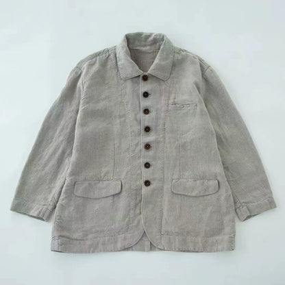 Textured linen suit jacket | Japanese vintage | yamalin clothes | Yamalinclothes