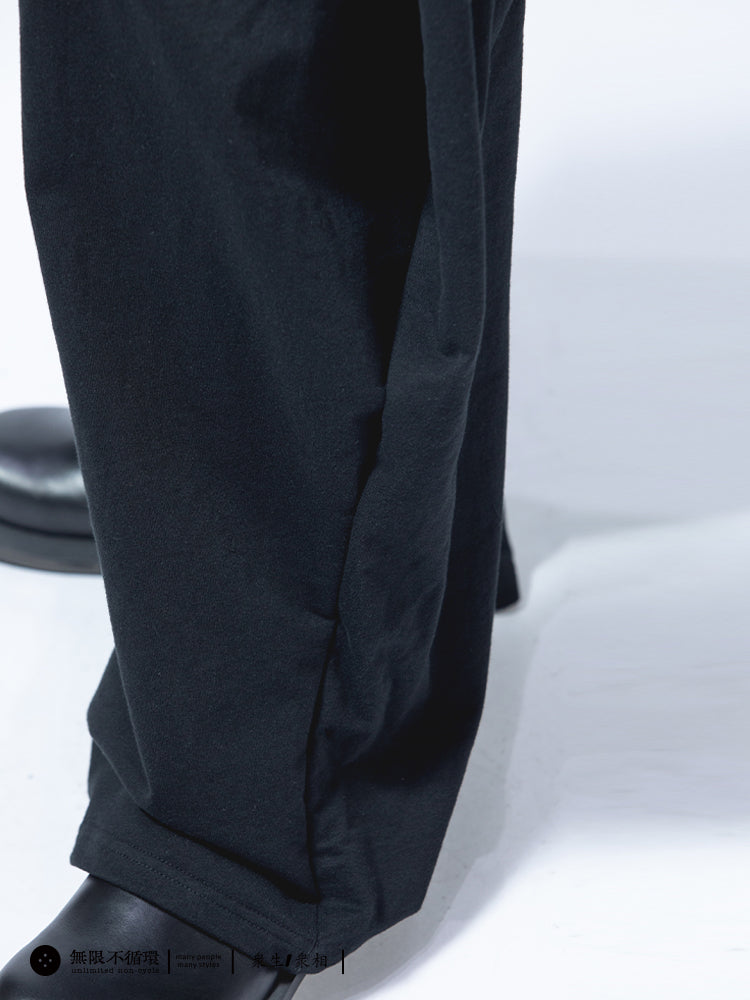 Original design men's three-dimensional concave pleated casual loose straight pants N