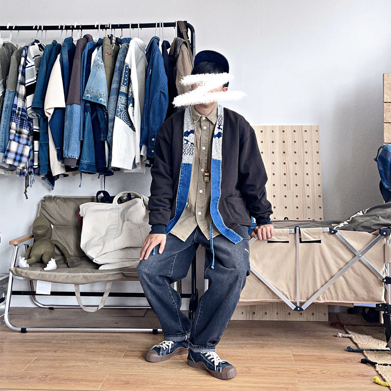 Splicing jeans national style pattern thorn embroidered robe jacket outer