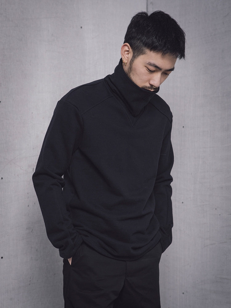 Original men's spring and autumn pure cotton terry vertical sweater shoulder drop