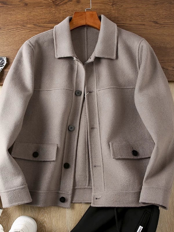 Double-sided wool tweed!original 1399!Italian order high-end men's autumn and winter lapel woolen jacket jacket tide