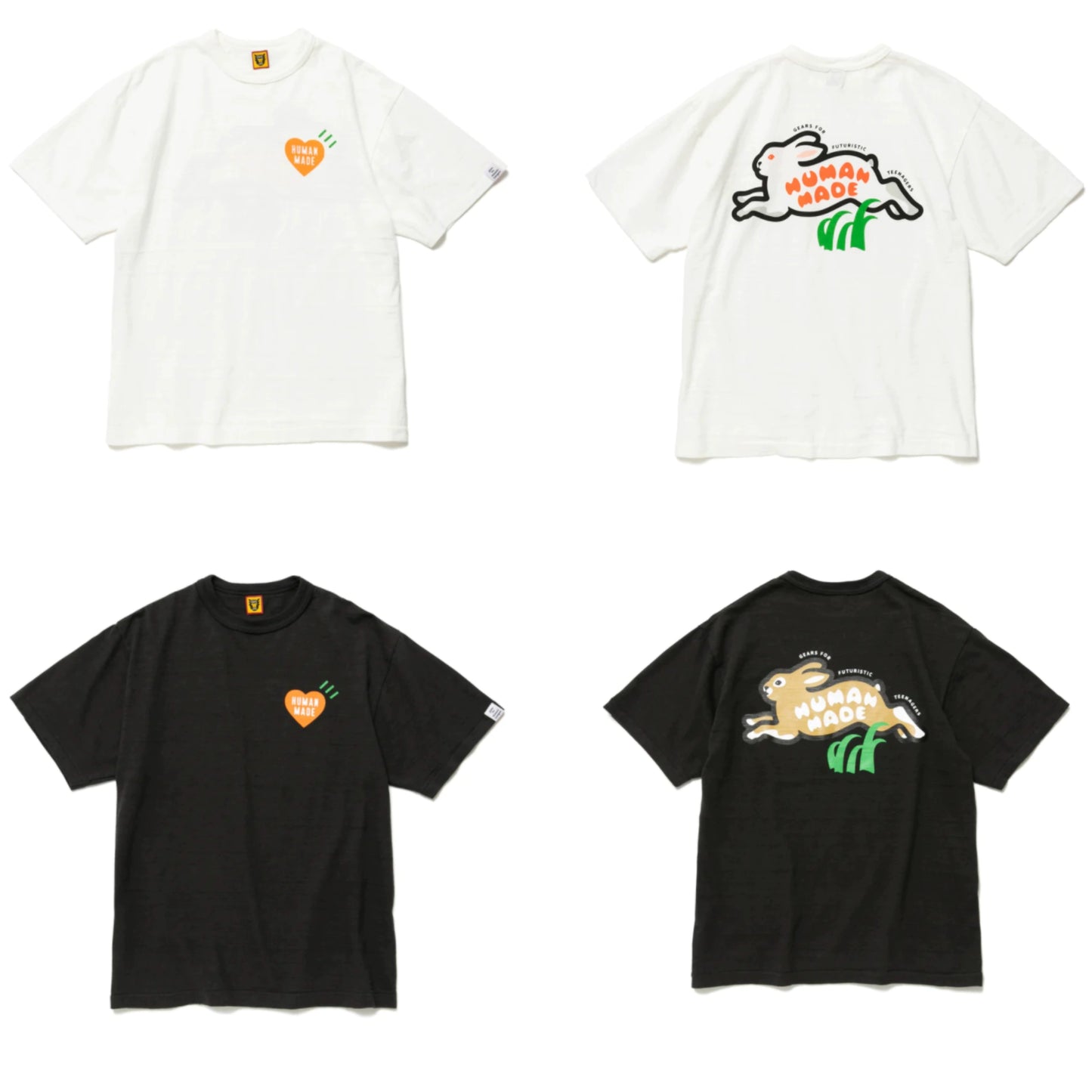 Japanese animal cartoon print 280g cotton short sleeve T-shirt loose round collar cute