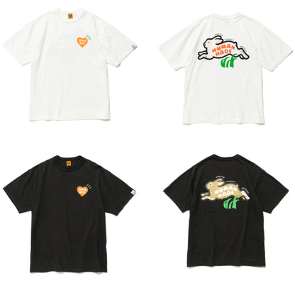 Japanese animal cartoon print 280g cotton short sleeve T-shirt loose round collar cute