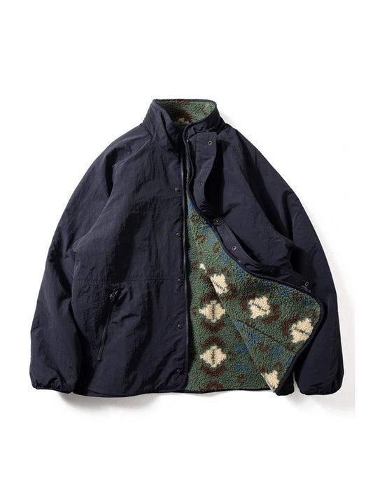 Reversible Fleece Jacket – Geometric Pattern | Yamalinclothes | Vintage workwear outfit