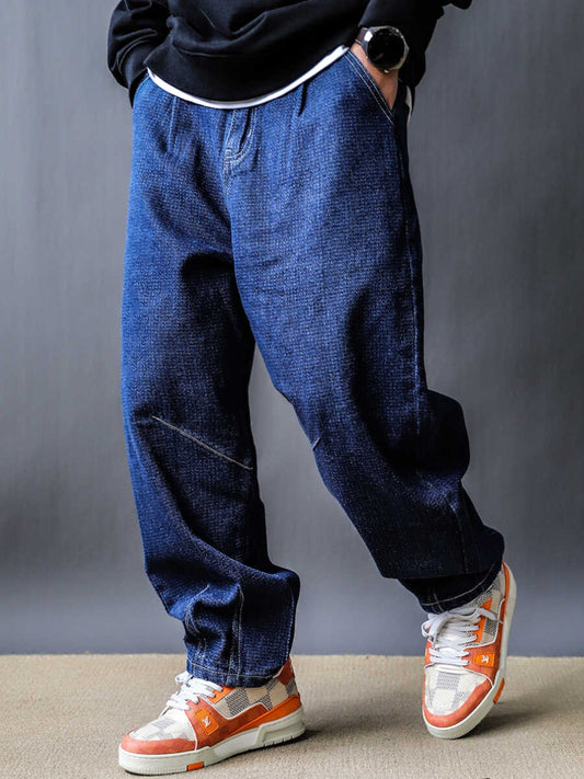 Black Jeans Men's 2024 New Spring Thin High Street Loose Fried Street Handsome Straight Leg Casual Long Pants