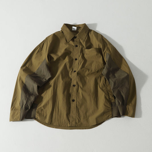 Japanese Patchwork Workwear Shirt – Heavyweight Loose Wide-Fit Long-Sleeve – Japanese vintage | yamalin clothes | Yamalinclothes