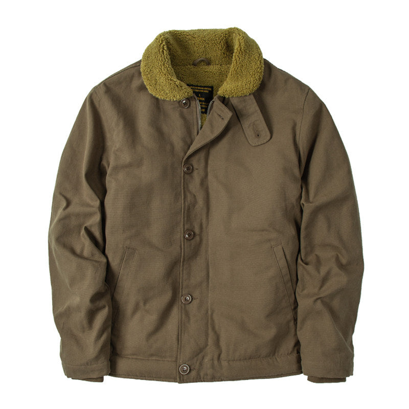 N-1 Deck Shearling Cotton Jacket – American Vintage Oversized Unisex – Japanese vintage | fall outfits 2026 | fall winter outfits | classy winter outfits | lazy comfy outfits | japanese streetwear | vintage workwear | yamalin clothes | Yamalinclothes
