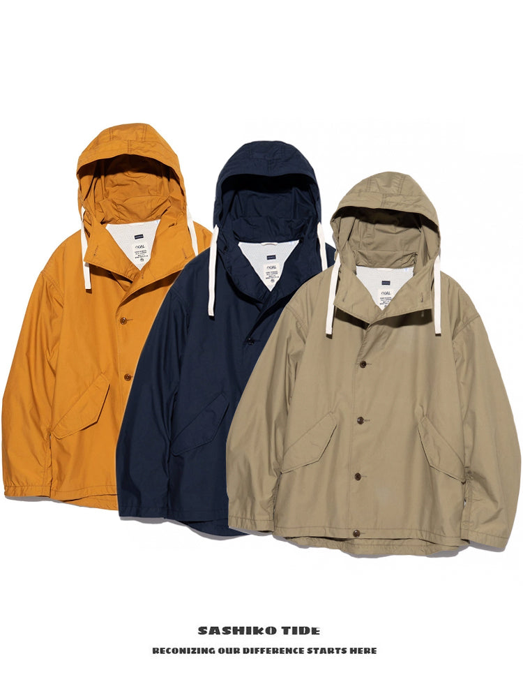 Japanese cityboy outdoor functional waterproof military style hooded jacket storm jacket