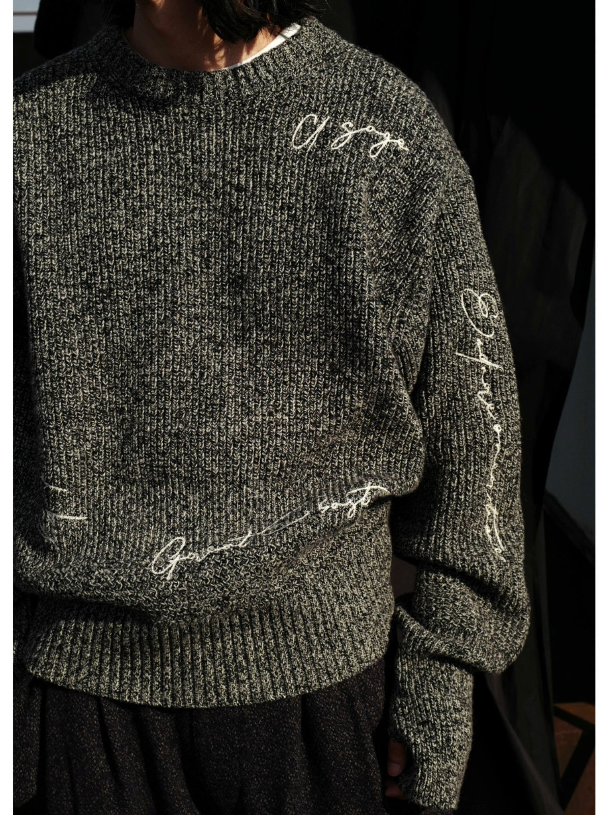 U.Sage FW24 USAGE Sailor Sweater Vintage all-wool signature embroidered sailor sweater