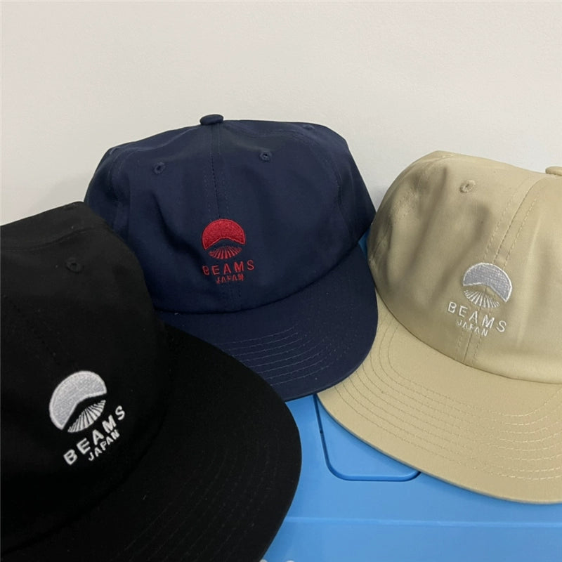 Fuji embroidered baseball cap dome wide-brimmed student cap