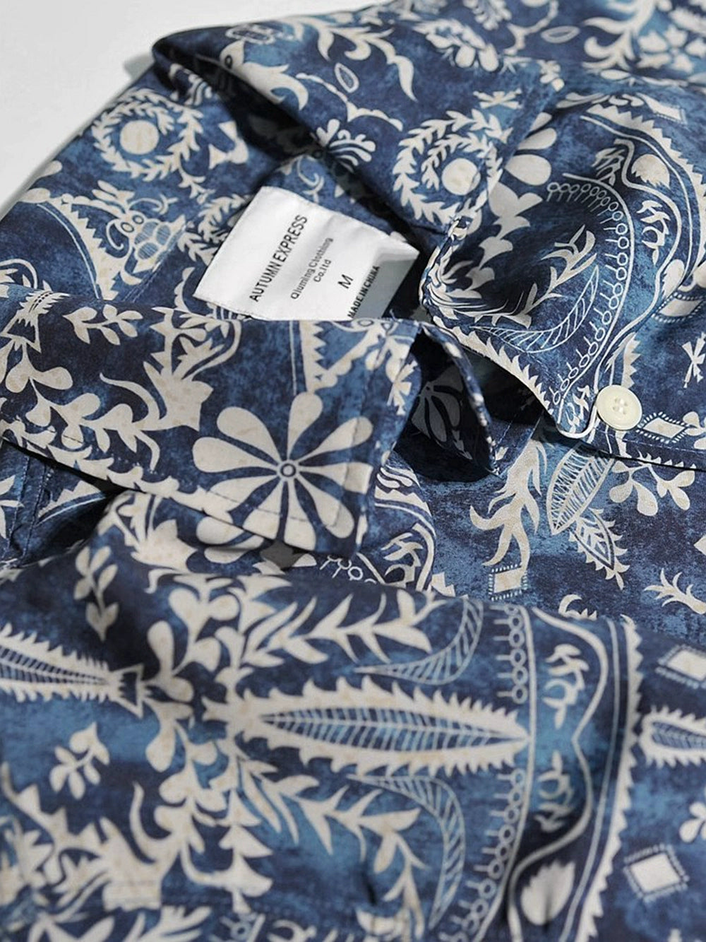 Thai Hong Kong style Aloha bohemian Aramco Ka Ji Cuban collar Hawaiian floral beach short sleeve floral shirt