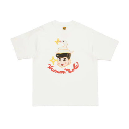 Japanese heavy slub cotton short-sleeved T-shirt loose round collar lovers short tee