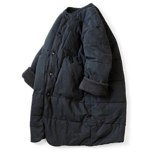 23AW  Japanese casual mid-length five-point quilt wrap cotton jacket