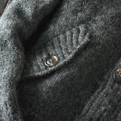 Heavy rare foreign trade original order tail goods men's autumn and winter high-end stand-collar sweater thickened cardigan sweater coat