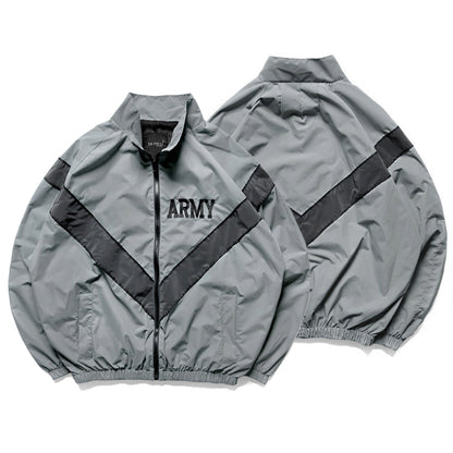 The correct version gray striped IPFU jacket American retro ARMY training suit quick-drying reflective loose jacket for men and women