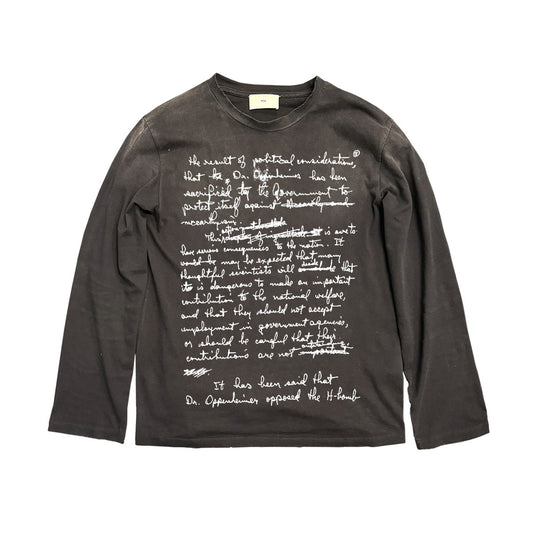 Ten porphyrSHIBU old-fashioned text, vintage, dirty, long-sleeved, ins, trend, misanthropic decadent top, punk wear | Yamalinclothes