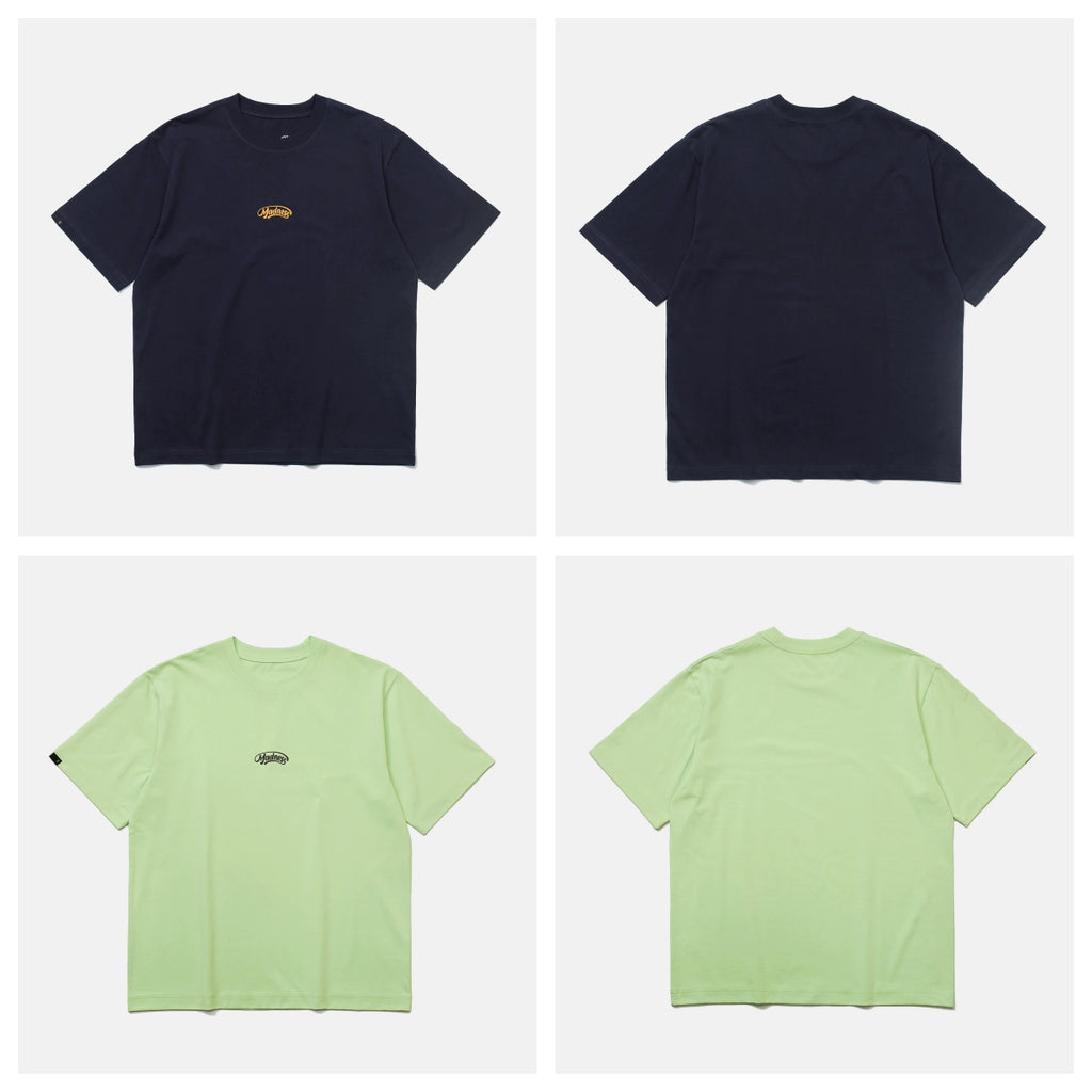 Summer heavyweight short-sleeved T-shirt loose round collar short tee