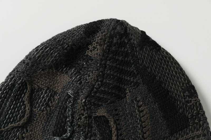 vintage hat knitted woolen cold hat jacquard anti-war hat