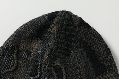 vintage hat knitted woolen cold hat jacquard anti-war hat