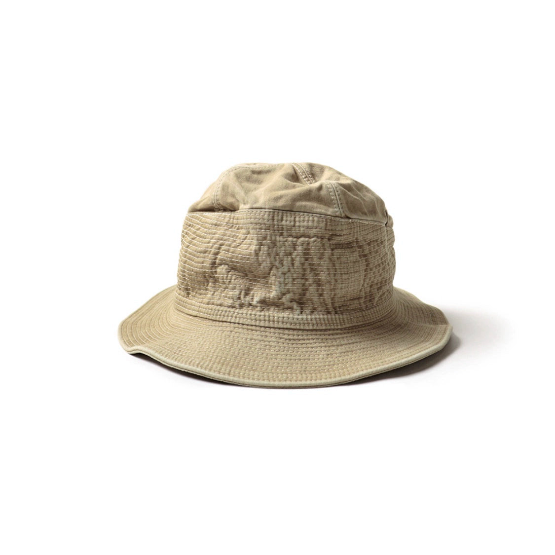 21SS Retro Khaki Distressed Batik Washed Casual Sun Visor Bucket Hat