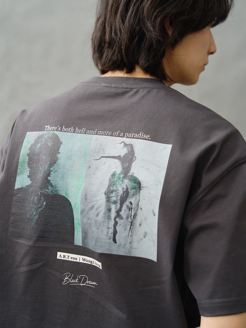 Artist joint limited edition short sleeve heavy round collar loose cool print T-shirt