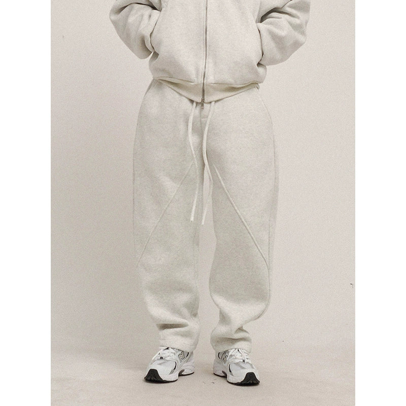 Weighing 500 grams! It is not easy to pill and not deformed! Three-dimensional tailoring, versatile, loose cutter pants, sweatpants, slacks