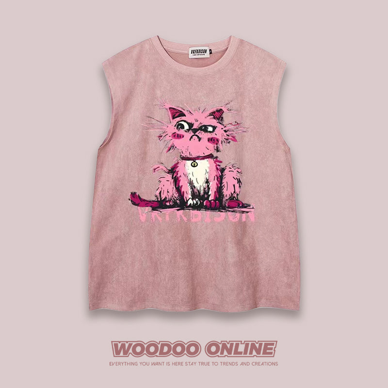 Retro simple personality design men's and women's vest