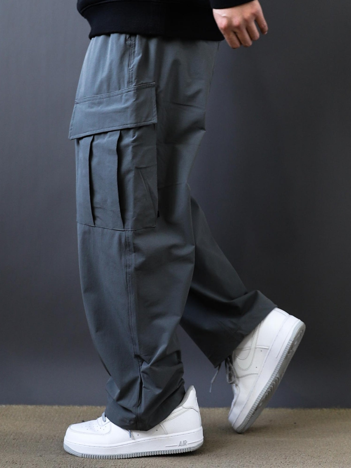 Fall Winter Water Repellent Straight 2024 Loose Casual Paratrooper Pants Quick Dry Stretch Multi Pocket Cargo Overalls Plus Size Outdoor