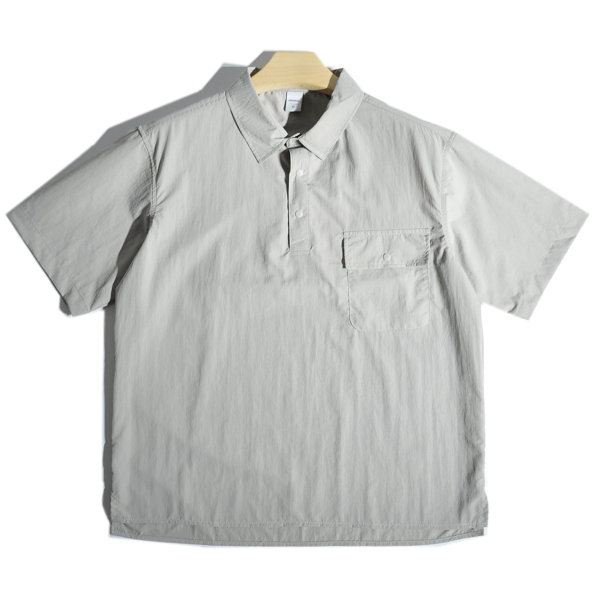 Summer thin quick-drying mountain outdoor half-collar pullover short-sleeved shirt Japanese loose casual shirt men